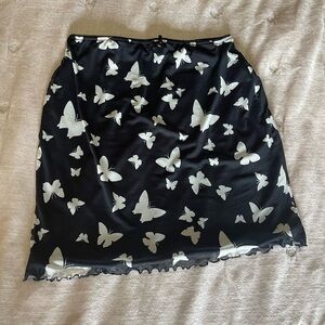 Butterfly Black and White Skirt